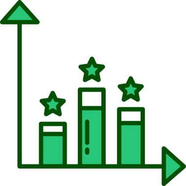 iş grafiği ikon vektör illüstrasyonu