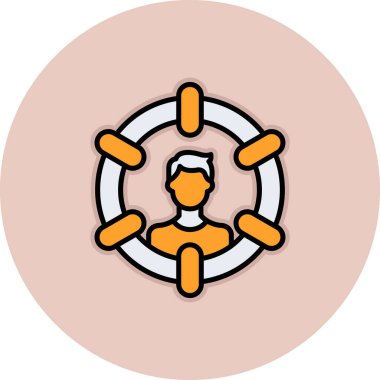 İnsanlar. Web simgesi basit illüstrasyon