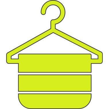 Yeşil bir askının vektör çizimi