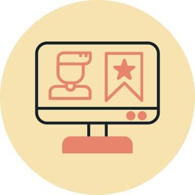 Bir bilgisayar simgesinin vektör illüstrasyonu