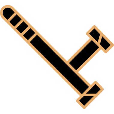 kılıç ağı simgesi basit illüstrasyon