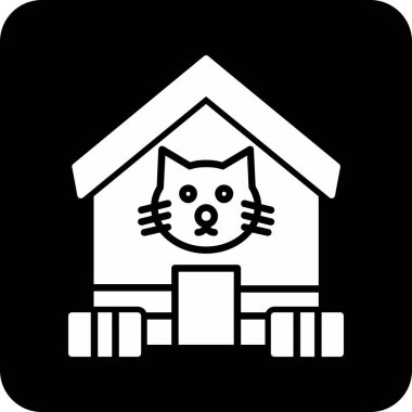 Hayvan evi simgesi katı biçimde