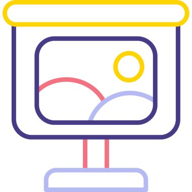 Bilgisayar. Web simgesi basit illüstrasyon