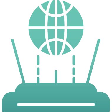 Radyosu olan bir uydu simgesinin vektör çizimi