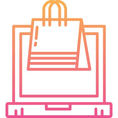 Alışveriş. Web simgesi basit illüstrasyon