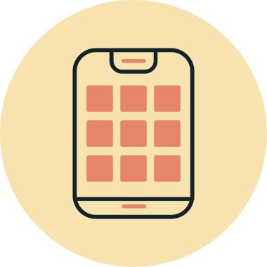 - Telefon. Web simgesi basit illüstrasyon