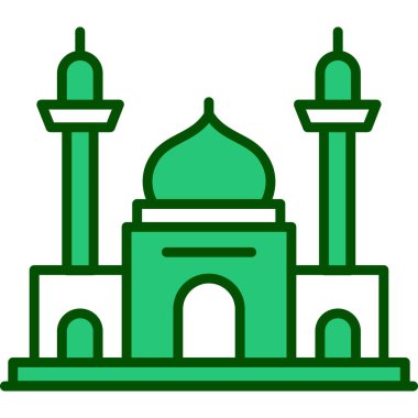 Cami simgesi vektör illüstrasyonu