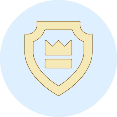 kalkan ikon vektör illüstrasyonu