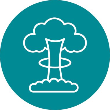 Nükleer santral simgesinin vektör çizimi