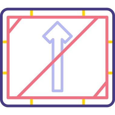 Yol işareti simgesinin vektör illüstrasyonu