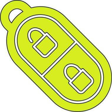 bir asma kilidin renk vektör çizimi