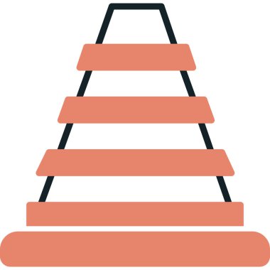 Merdivenler. Web simgesi basit illüstrasyon