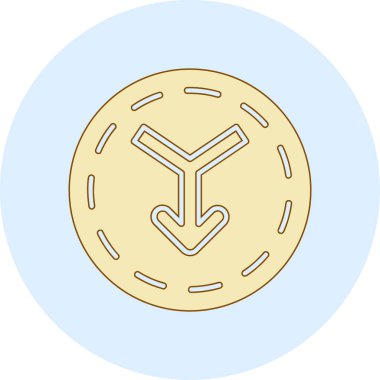 Bozuk Para Simgesi Moda Biçiminde İzole Arkaplan