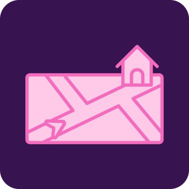 Ev ikonu. vektör illüstrasyonu