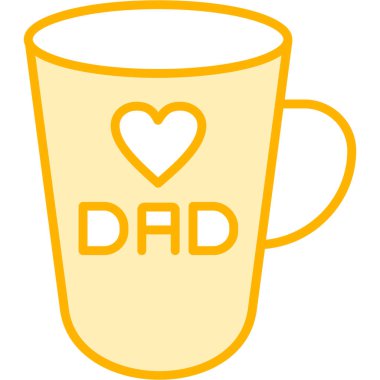 izole edilmiş arka planda kalp şeklinde bir kahve fincanı, vektör çizimi