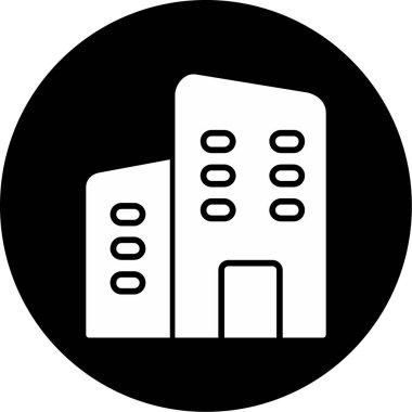 Bina. Web simgesi basit illüstrasyon