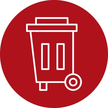 Çöp kutusu. Web simgesi basit illüstrasyon