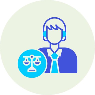 Adalet hukuku simgesi vektör illüstrasyonu