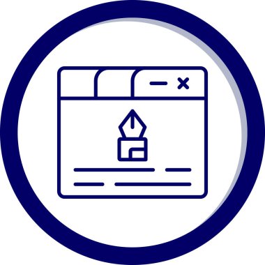 Bir takvim sayfası simgesinin vektör çizimi