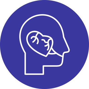 Soyut grupta izole edilmiş beyin simgesi