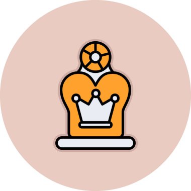 Taç simgesi, vektör illüstrasyonu