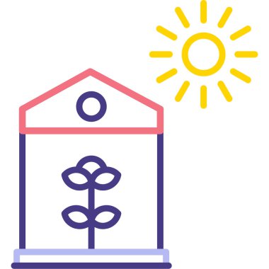 Güneş ikonu vektörü. İnce çizgi işareti. İzole edilmiş kontür sembolü gösterimi