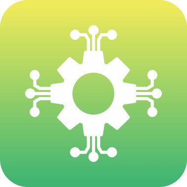 Benzersiz mikroçip vektör simgesi