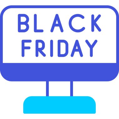 Mavi Cuma satış simgesi, vektör illüstrasyon tasarımı