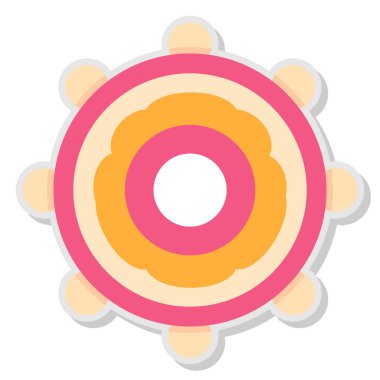 Tatlı çörek ikonu düz stil