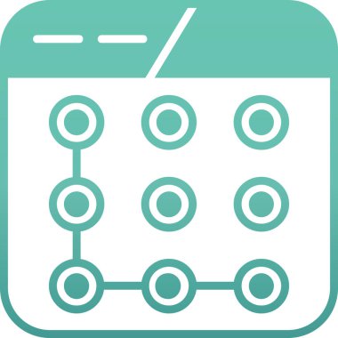 takvim tarihi simgesi doldurulmuş ana hatlar biçiminde