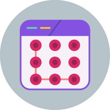 Takvimin vektör çizimi, basit simge