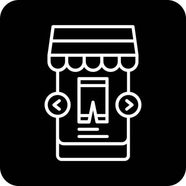 Alışveriş ve e-ticaret ikonu. vektör illüstrasyonu