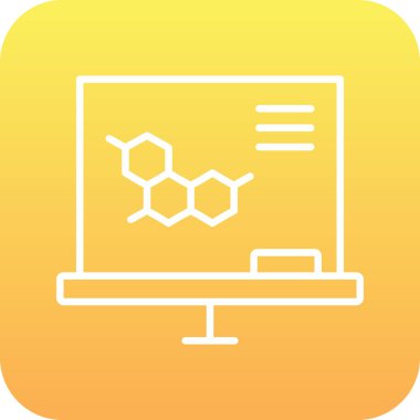 Sarı arkaplanı olan bir tabletin vektör çizimi