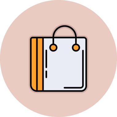 Çanta simgesinin vektör illüstrasyonu