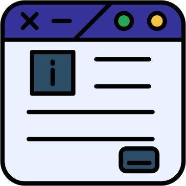 Web arayüzü simgesi, vektör illüstrasyonu