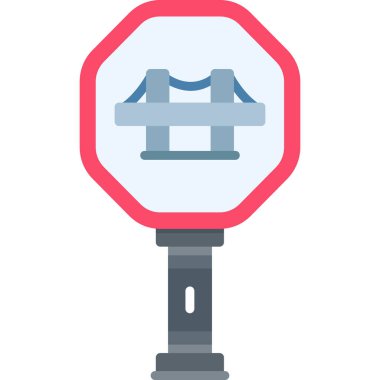 Bariyer. Web simgesi basit illüstrasyon