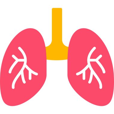 Ciğerler. Web simgesi basit illüstrasyon