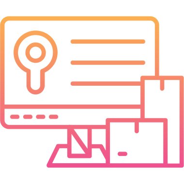 veri analiz renk çizgisi simgesi.