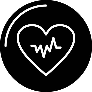 Kalp ikonu vektör illüstrasyonu