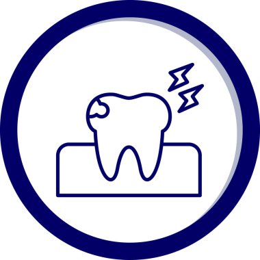 Diş simgesi vektör illüstrasyonu