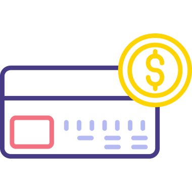 Kredi kartı vektör simgesi