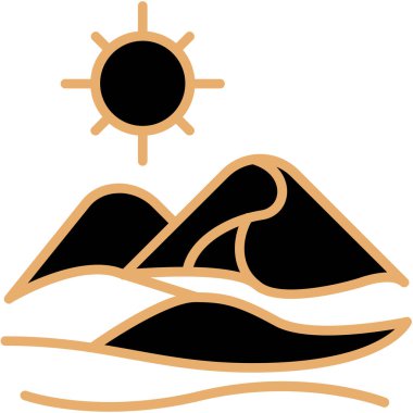 Bir plaj simgesinin vektör çizimi