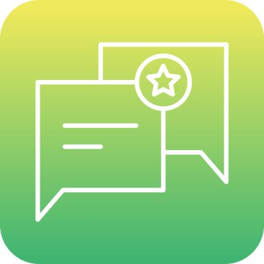 güzel konuşma balonu vektör simgesi