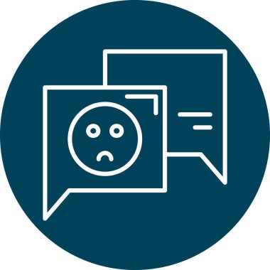 hüzünlü ileti ikonu vektör illüstrasyonu