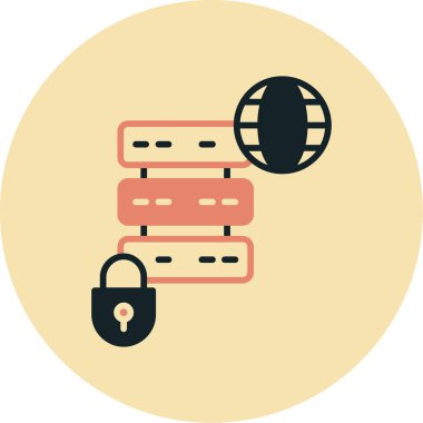 Kilit. Web simgesi basit illüstrasyon