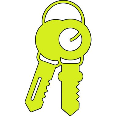 Çizgi film anahtarının vektör çizimi