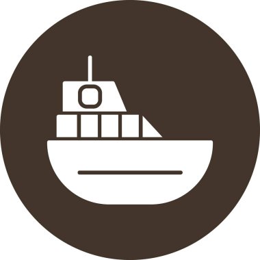 Tekne. Web simgesi basit illüstrasyon