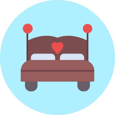 yatak ağı simgesi, basit vektör illüstrasyonu