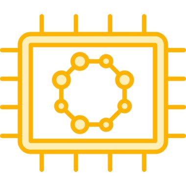 Cpu simge vektör illüstrasyonu