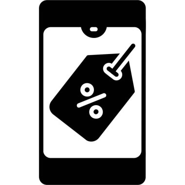 İndirim simgesi, vektör illüstrasyonu